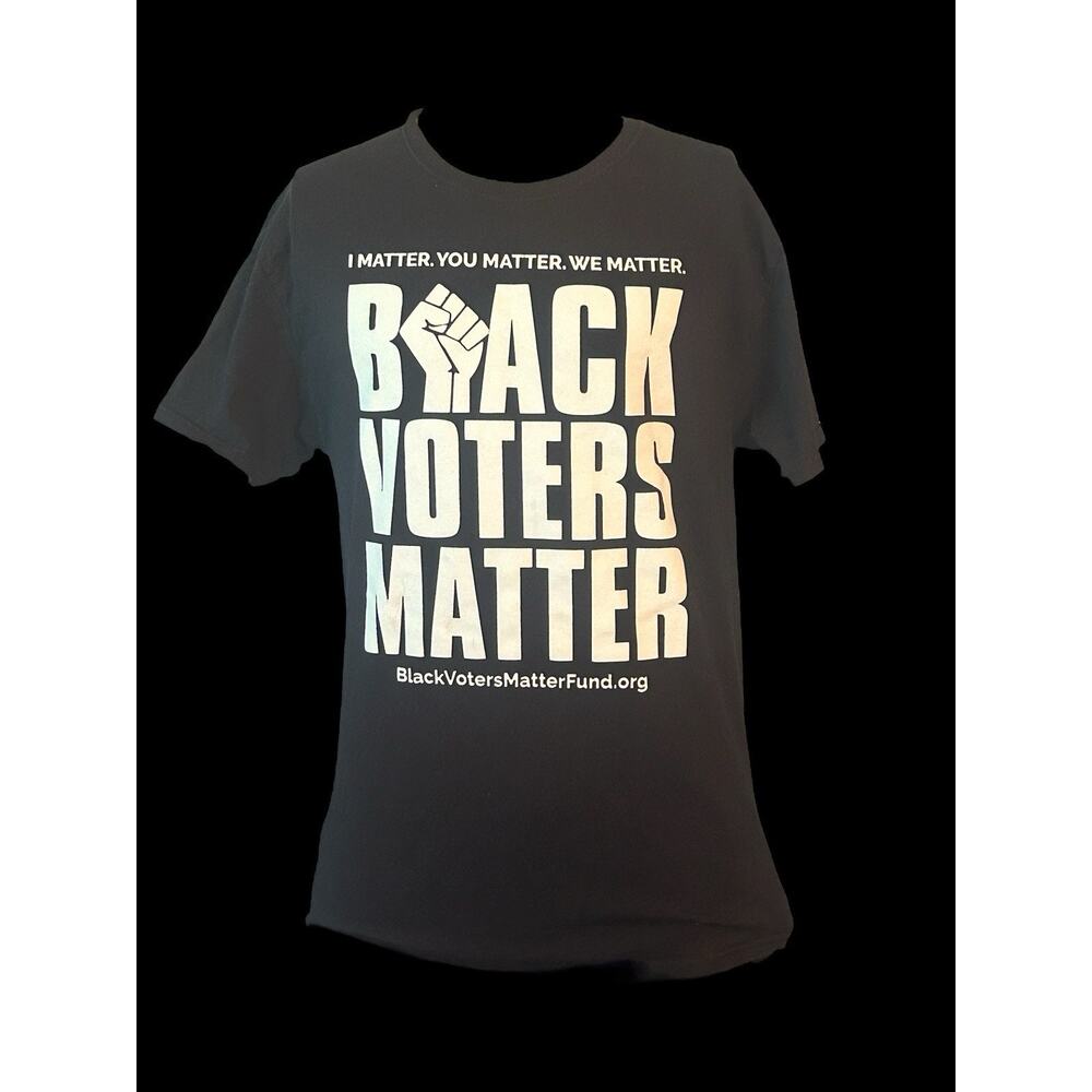 Black Voters Matter T-Shirt Men's Medium Black Short Sleeve Crew Neck